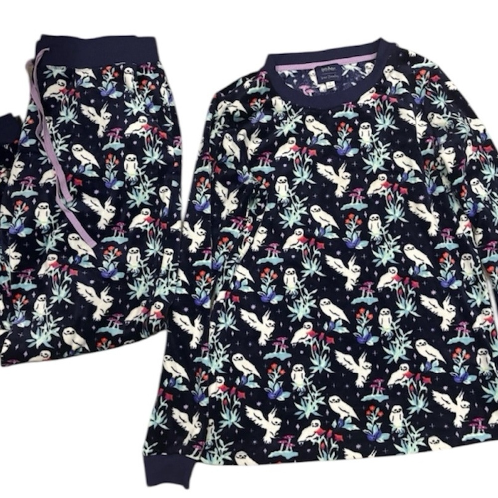 Vera Bradley Pajama Harry Potter  Set - Navy with Owl and Floral Design